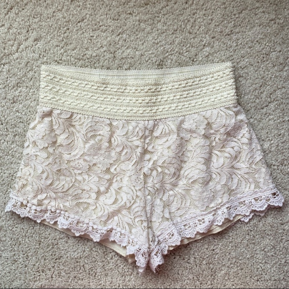 Women’s High Waisted Lace Shorts